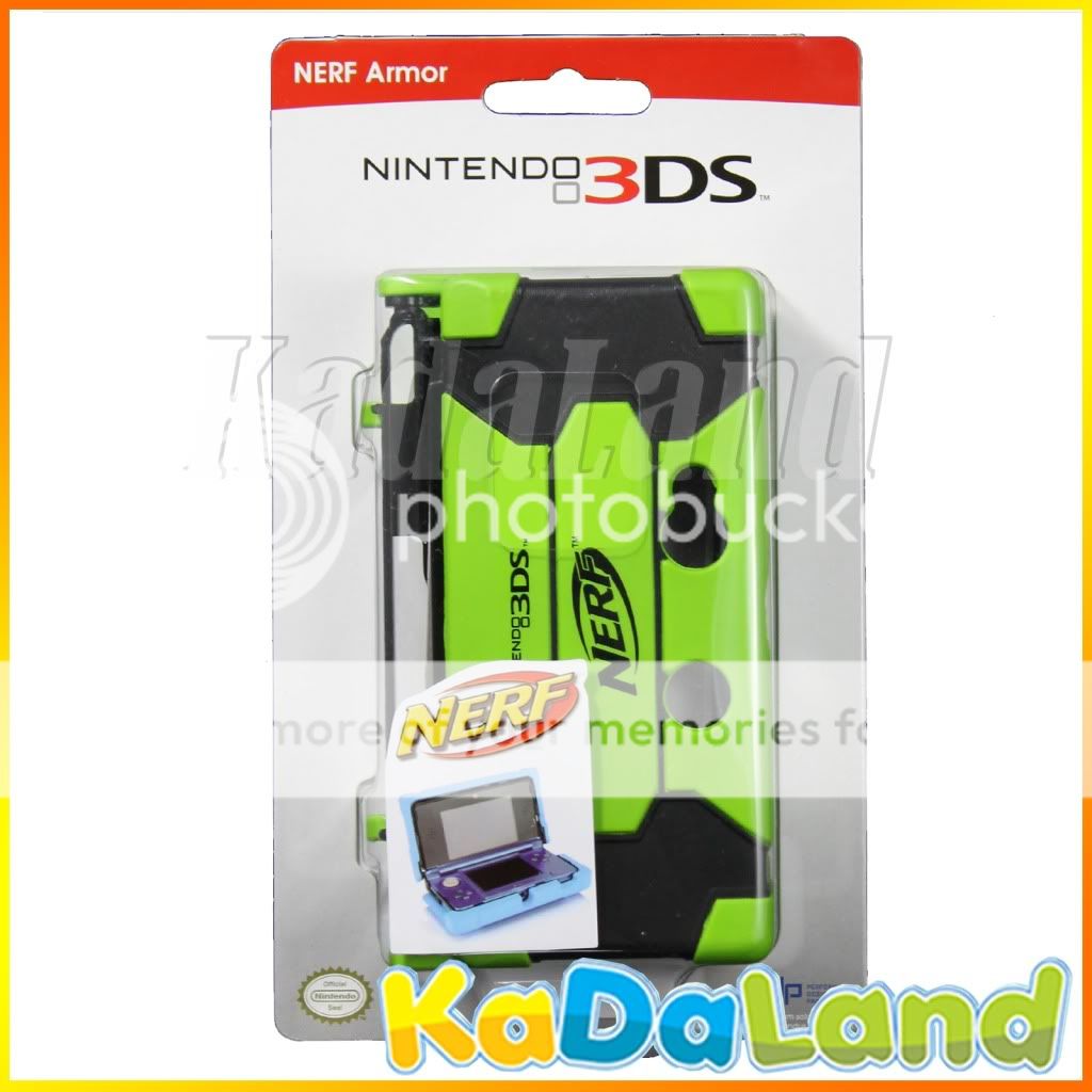 New Nintendo 3DS Nerf Armor Protective Case GREEN PDP Official Licensed